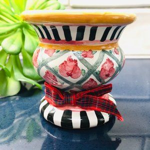 RARE MacKenzie-Childs Mini Urn/Candle Holder/Vase